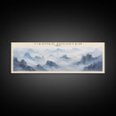 Tianmen Mountain Travel Poster Print, Framed Canvas Print, COUNTRY Travel Art, Wood Framed Art, Wall Hanging, Home Decor
