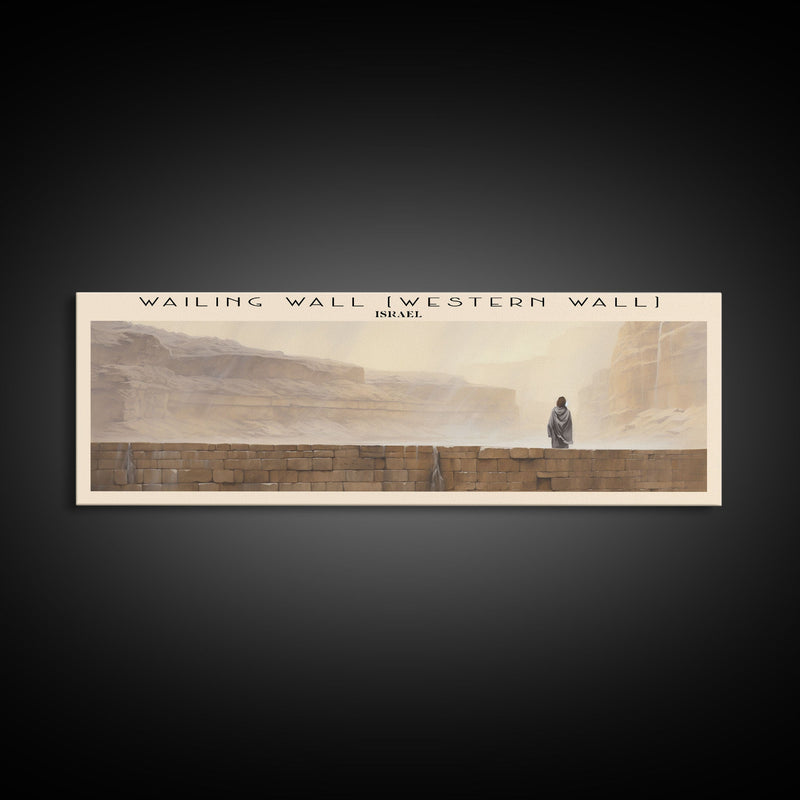 Wailing Wall COUNTRY | Framed Travel Poster Canvas Print | Trendy Wall Art | Watercolor Painting | Living Room Art | Unique Art