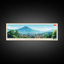 Panoramic Travel Poster Bandung, Indonesia Canvas Print, Bandung, Indonesia Painting, Indonesia Art, Bandung Travel Art, Guest Room Painting