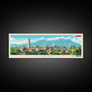 Bogor, Indonesia Panoramic Travel Poster Canvas Print, Bogor, Indonesia Painting, Indonesia Art, Bogor Travel Art, Living Room Painting