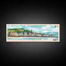 Bray, Ireland Panoramic Travel Poster Canvas Print, Bray, Ireland Painting, Ireland Art, Bray Travel Art, Guest Room Painting