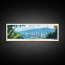 Cali, Colombia Travel Poster Panoramic Canvas Print, Cali, Colombia Painting, Colombia Art, Cali Travel Art, Guest Room Painting