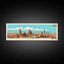 Centro, Mexico Panoramic Travel Poster Canvas Print, Centro, Mexico Painting, Mexico Art, Centro Travel Art, Guest Room Painting