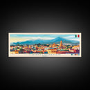 Chimalhuacan, Mexico Panoramic Travel Poster Canvas Print, Chimalhuacan, Mexico Painting, Mexico Art, Chimalhuacan Travel Art, Guest Room Painting