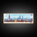 Coventry, England Travel Poster Panoramic Canvas Print, Coventry, England Painting, England Art, Coventry Travel Art, Guest Room Painting