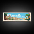 Damanhur, Egypt Panoramic Travel Poster Canvas Print, Damanhur, Egypt Painting, Egypt Art, Damanhur Travel Art, Guest Room Painting