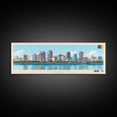 Douala, Cameroon Panoramic Travel Poster Canvas Print, Douala, Cameroon Painting, Cameroon Art, Douala Panoramic Travel Art, Travel Painting