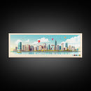 Kaohsiung, Taiwan Panoramic Travel Poster Canvas Print, Kaohsiung, Taiwan Painting, Taiwan Art, Kaohsiung Travel Art, Guest Room Painting