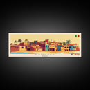 Panoramic Travel Poster Kaolack, Senegal Canvas Print, Kaolack, Senegal Painting, Senegal Art, Kaolack Travel Art, Guest Room Painting