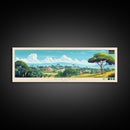 Kikuyu, Kenya Panoramic Travel Poster Canvas Print, Kikuyu, Kenya Painting, Kenya Art, Kikuyu Travel Art, Guest Room Painting