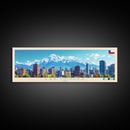Las Condes, Chile Panoramic Travel Poster Canvas Print, Las Condes, Chile Painting, Chile Art, Las Condes Panoramic Travel Art, Travel Painting