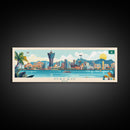 Macao, Macao Panoramic Travel Poster Canvas Print, Macao, Macao Painting, Macao Art, Macao Panoramic Travel Art, Travel Painting