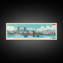 Medan, Indonesia Panoramic Travel Poster Canvas Print, Medan, Indonesia Painting, Indonesia Art, Medan Panoramic Travel Art, Travel Painting