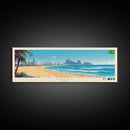 Natal, Brazil Panoramic Travel Poster Canvas Print, Natal, Brazil Painting, Brazil Art, Natal Travel Art, Guest Room Painting