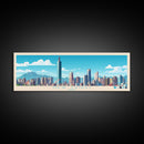 Panoramic Travel Poster New Taipei, Taiwan Canvas Print, New Taipei, Taiwan Painting, Taiwan Art, New Taipei Travel Art, Guest Room Painting