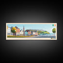 Newtownards, Ireland Travel Poster Panoramic Canvas Print, Newtownards, Ireland Painting, Ireland Art, Newtownards Travel Art, Guest Room Painting