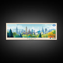 Panoramic Travel Poster Perth, Scotland Canvas Print, Perth, Scotland Painting, Scotland Art, Perth Travel Art, Guest Room Painting