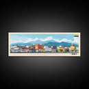 Portsmouth, England Panoramic Travel Poster Canvas Print, Portsmouth, England Painting, England Art, Portsmouth Panoramic Travel Art, Travel Painting