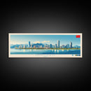 Qingdao, China Panoramic Travel Poster Canvas Print, Qingdao, China Painting, China Art, Qingdao Panoramic Travel Art, Travel Painting
