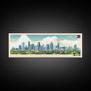 Quezon City, Philippines Travel Poster Panoramic Canvas Print, Quezon City, Philippines Painting, Philippines Art, Quezon City Travel Art, Guest Room Painting