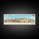 Panoramic Travel Poster Rabat, Morocco Canvas Print, Rabat, Morocco Painting, Morocco Art, Rabat Travel Art, Guest Room Painting