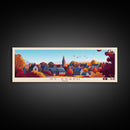 St Asaph, Wales Panoramic Travel Poster Canvas Print, St Asaph, Wales Painting, Wales Art, St Asaph Travel Art, Guest Room Painting