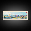 Stoke-on-Trent, England Panoramic Travel Poster Canvas Print, Stoke-on-Trent, England Painting, England Art, Stoke-on-Trent Travel Art, Guest Room Painting
