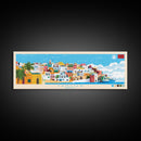 Tangier, Morocco Panoramic Travel Poster Canvas Print, Tangier, Morocco Painting, Morocco Art, Tangier Panoramic Travel Art, Travel Painting
