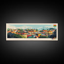 Tema, Ghana Panoramic Travel Poster Canvas Print, Tema, Ghana Painting, Ghana Art, Tema Panoramic Travel Art, Travel Painting