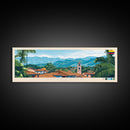 Valledupar, Colombia Travel Poster Panoramic Canvas Print, Valledupar, Colombia Painting, Colombia Art, Valledupar Travel Art, Guest Room Painting