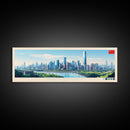 Zhengzhou, China Panoramic Travel Poster Canvas Print, Zhengzhou, China Painting, China Art, Zhengzhou Travel Art, Living Room Painting