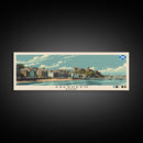 Aberdeen, Scotland Panoramic Canvas Print, Aberdeen, Scotland Painting, Scotland Art, Aberdeen Travel Poster, Travel Art, Vacation Gift