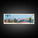 Abidjan, Ivory Coast Panoramic Canvas Print, Abidjan, Ivory Coast Painting, Ivory Coast Art, Abidjan Travel Poster, Travel Art, Living Room Painting