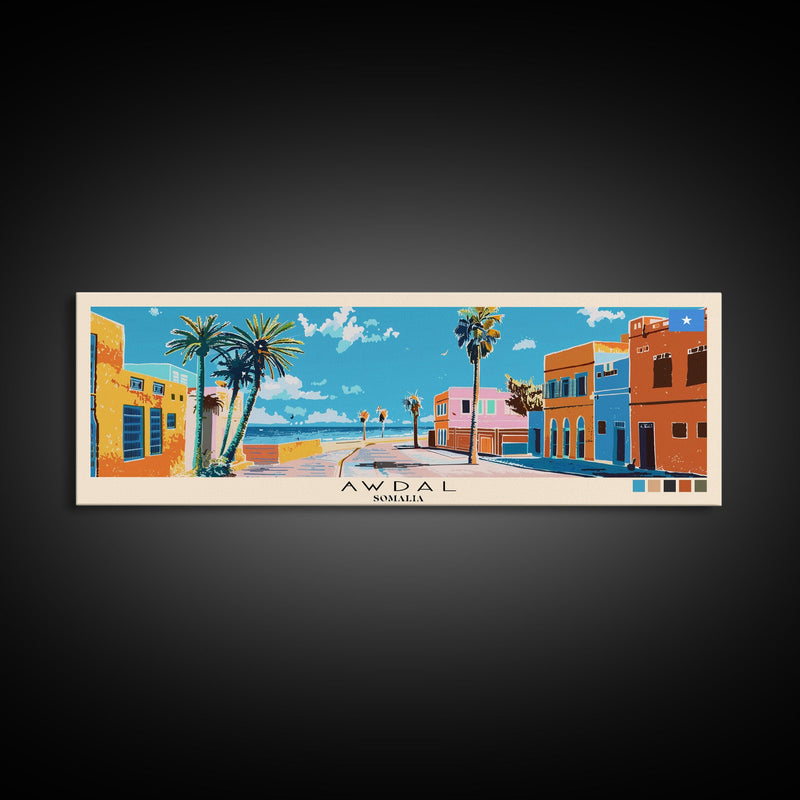 Awdal, Somalia Panoramic Canvas Print, Awdal, Somalia Painting, Somalia Art, Awdal Travel Poster, Travel Art, Housewarming Gift