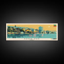 Bahir Dar, Ethiopia Panoramic Canvas Print, Bahir Dar, Ethiopia Painting, Ethiopia Art, Bahir Dar Travel Poster, Travel Art, Guest Room Painting
