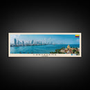Cartagena, Colombia Panoramic Canvas Print, Cartagena, Colombia Painting, Colombia Art, Cartagena Travel Poster, Travel Art, Housewarming Gift