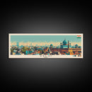 Delhi, India Panoramic Canvas Print, Delhi, India Painting, India Art, Delhi Travel Poster, Travel Art, Guest Room Painting