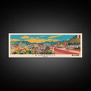 Durango, Mexico Panoramic Canvas Print, Durango, Mexico Painting, Mexico Art, Durango Travel Poster, Travel Art, Guest Room Painting