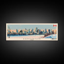 Edmonton, Canada Panoramic Canvas Print, Edmonton, Canada Painting, Canada Art, Edmonton Travel Poster, Travel Art, Living Room Painting