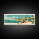 Haifa, Israel Panoramic Canvas Print, Haifa, Israel Painting, Israel Art, Haifa Travel Poster, Travel Art, Guest Room Painting