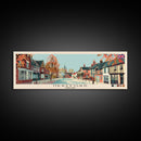 Hereford, England Panoramic Canvas Print, Hereford, England Painting, England Art, Hereford Travel Poster, Travel Art, Vacation Gift