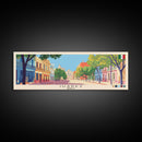 Juarez, Mexico Panoramic Canvas Print, Juarez, Mexico Painting, Mexico Art, Juarez Travel Poster, Travel Art, Living Room Painting