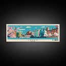 Leeds, England Panoramic Canvas Print, Leeds, England Painting, England Art, Leeds Travel Poster, Travel Art, Guest Room Painting