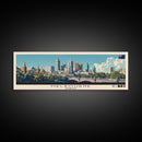Melbourne, Australia Panoramic Canvas Print, Melbourne, Australia Painting, Australia Art, Melbourne Travel Poster, Travel Art, Guest Room Painting