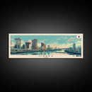 Osaka, Japan Panoramic Canvas Print, Osaka, Japan Painting, Japan Art, Osaka Travel Poster, Travel Art, Vacation Gift