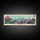 Phnom Penh, Cambodia Panoramic Canvas Print, Phnom Penh, Cambodia Painting, Cambodia Art, Phnom Penh Travel Poster, Travel Art, Guest Room Painting