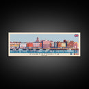 Portsmouth, England Panoramic Canvas Print, Portsmouth, England Painting, England Art, Portsmouth Travel Poster, Travel Art, Vacation Gift