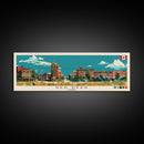 Red Deer, Canada Panoramic Canvas Print, Red Deer, Canada Painting, Canada Art, Red Deer Travel Poster, Travel Art, Living Room Painting