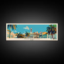 Salvador, Brazil Panoramic Canvas Print, Salvador, Brazil Painting, Brazil Art, Salvador Travel Poster, Travel Art, Guest Room Painting