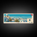 Tunis, Tunisia Panoramic Canvas Print, Tunis, Tunisia Painting, Tunisia Art, Tunis Travel Poster, Travel Art, Guest Room Painting